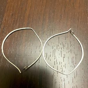Super Thin Hammered Stainless Steel Hoops - Handmade